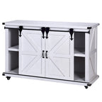 StyleCraft Meuble 2 Portes Presley avec Centre Ouvert, Blanc Vieilli