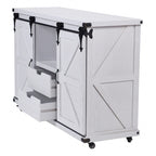 StyleCraft Meuble 2 Portes Presley avec Centre Ouvert, Blanc Vieilli