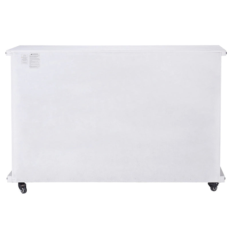 StyleCraft Meuble 2 Portes Presley avec Centre Ouvert, Blanc Vieilli