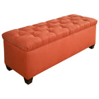 Banc de rangement pour chaussures et linge de maison capitonné en diamant SOLE SECRET DUO - CANDICE