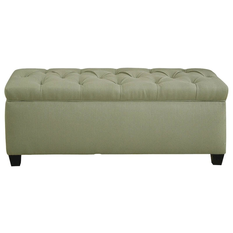 Banc de rangement pour chaussures et linge de maison capitonné en diamant SOLE SECRET DUO - CANDICE