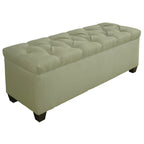 Banc de rangement pour chaussures et linge de maison capitonné en diamant SOLE SECRET DUO - CANDICE