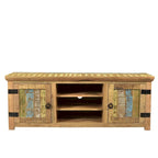 Meuble TV en bois de manguier massif fait main (Inde) - 60 x 18 x 22