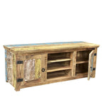 Meuble TV en bois de manguier massif fait main (Inde) - 60 x 18 x 22