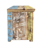 Meuble TV en bois de manguier massif fait main (Inde) - 60 x 18 x 22