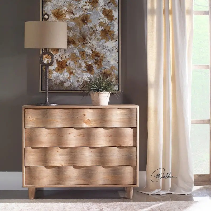 Commode d'appoint en chêne clair Crawford de Uttermost