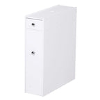 Meuble de Rangement Salle de Bain Homcom sur Pied Étagère Gain de Place Tiroirs Support Papier Toilette Blanc