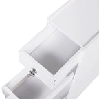 Meuble de Rangement Salle de Bain Homcom sur Pied Étagère Gain de Place Tiroirs Support Papier Toilette Blanc