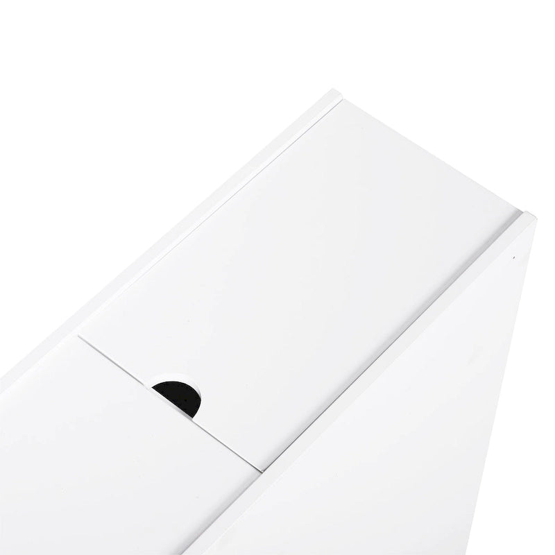 Meuble de Rangement Salle de Bain Homcom sur Pied Étagère Gain de Place Tiroirs Support Papier Toilette Blanc