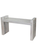 Haussmann ? Banc de bloc en teck 36 x 12,5 x 20,5 pouces de haut gris huilé KD - 36 x 12,5 x 20,5