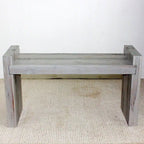 Haussmann ? Banc de bloc en teck 36 x 12,5 x 20,5 pouces de haut gris huilé KD - 36 x 12,5 x 20,5