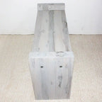 Haussmann ? Banc de bloc en teck 36 x 12,5 x 20,5 pouces de haut gris huilé KD - 36 x 12,5 x 20,5