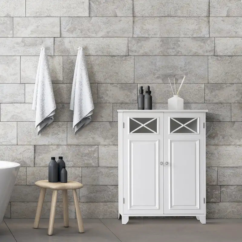 Teamson Home Dawson Freestanding Two-Door Floor Accent Cabinet