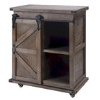 StyleCraft Presley Armoire de chevet 3 tiroirs avec porte Gris Driftwood