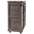 StyleCraft Presley Armoire de chevet 3 tiroirs avec porte Gris Driftwood