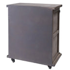 StyleCraft Presley Armoire de chevet 3 tiroirs avec porte Gris Driftwood