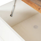 Table basse de style ferme moderne avec rangement intérieur dissimulé