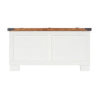Table basse de style ferme moderne avec rangement intérieur dissimulé