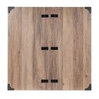 Table basse de style ferme moderne avec rangement intérieur dissimulé