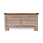 Table basse de style ferme moderne avec rangement intérieur dissimulé