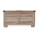 Table basse de style ferme moderne avec rangement intérieur dissimulé