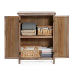 Armoire de rangement en bois à 2 portes de style campagnard, 95 cm (H) x 70 cm (l) x 33,6 cm (P)