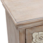 Armoire de rangement en bois à 2 portes de style campagnard, 95 cm (H) x 70 cm (l) x 33,6 cm (P)