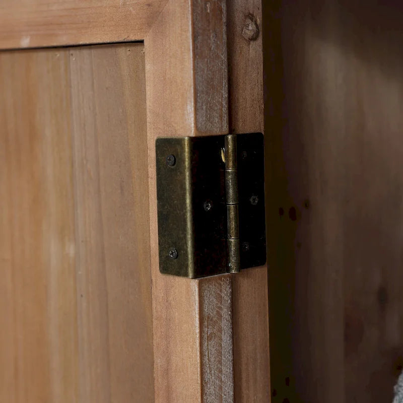Armoire de rangement en bois à 2 portes de style campagnard, 95 cm (H) x 70 cm (l) x 33,6 cm (P)