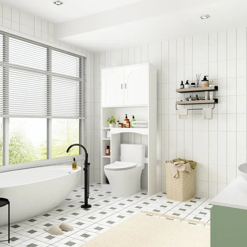 Meuble de rangement au-dessus des toilettes Meuble de rangement WC avec porte
