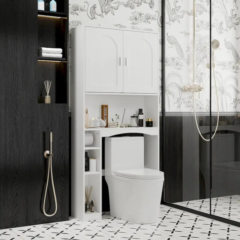 Meuble de rangement au-dessus des toilettes Meuble de rangement WC avec porte