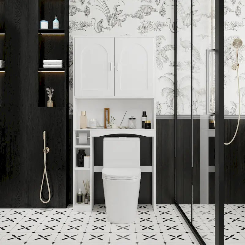 Meuble de rangement au-dessus des toilettes Meuble de rangement WC avec porte