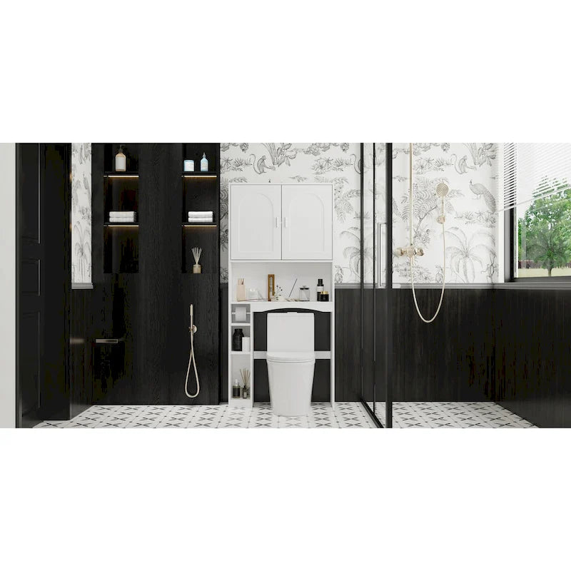Meuble de rangement au-dessus des toilettes Meuble de rangement WC avec porte