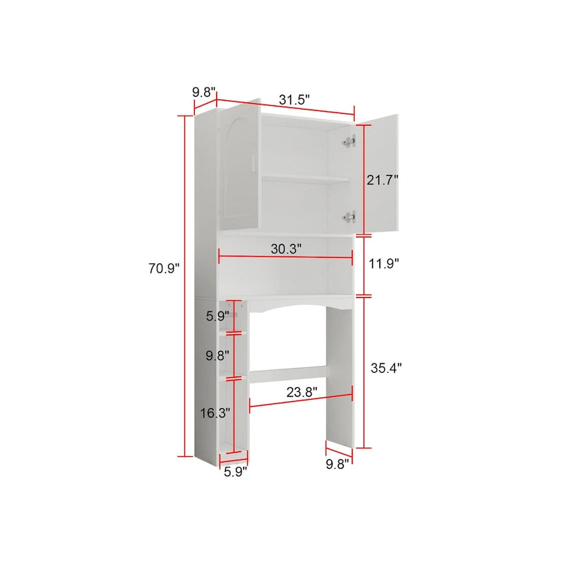 Meuble de rangement au-dessus des toilettes Meuble de rangement WC avec porte