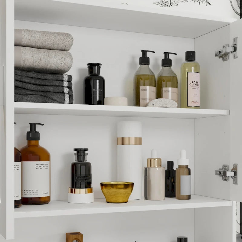 Meuble de rangement au-dessus des toilettes Meuble de rangement WC avec porte