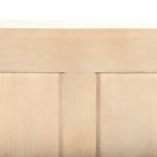 Buffet Tucker en bois massif brun clair avec portes à motifs – 71,75L x 30H x 15P