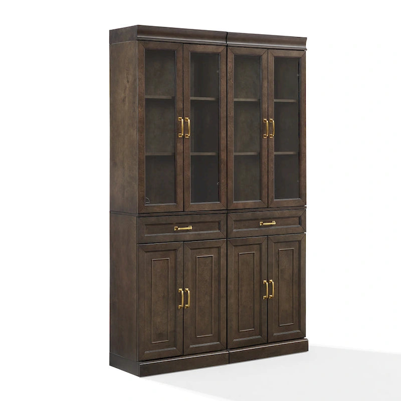 Ensemble de 2 meubles de rangement de cuisine Crosley Stanton avec portes vitrées