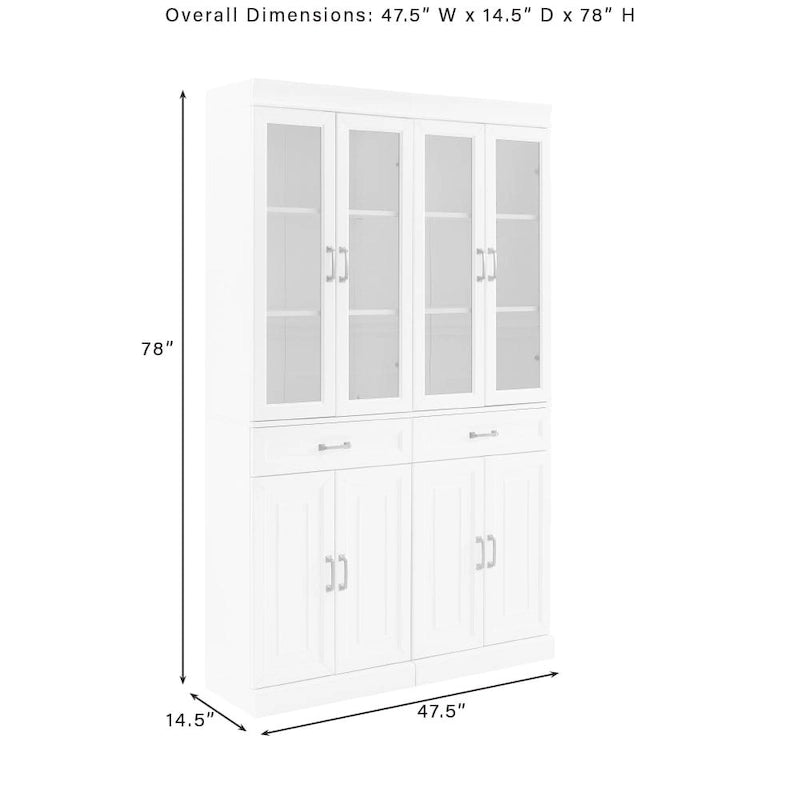 Ensemble de 2 meubles de rangement de cuisine Crosley Stanton avec portes vitrées