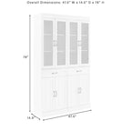 Ensemble de 2 meubles de rangement de cuisine Crosley Stanton avec portes vitrées