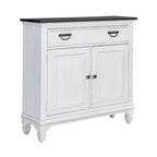 Console de couloir d'appoint 42 po Allyson Park Blanc Charbon Brossé