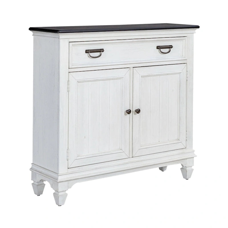 Console de couloir d'appoint 42 po Allyson Park Blanc Charbon Brossé