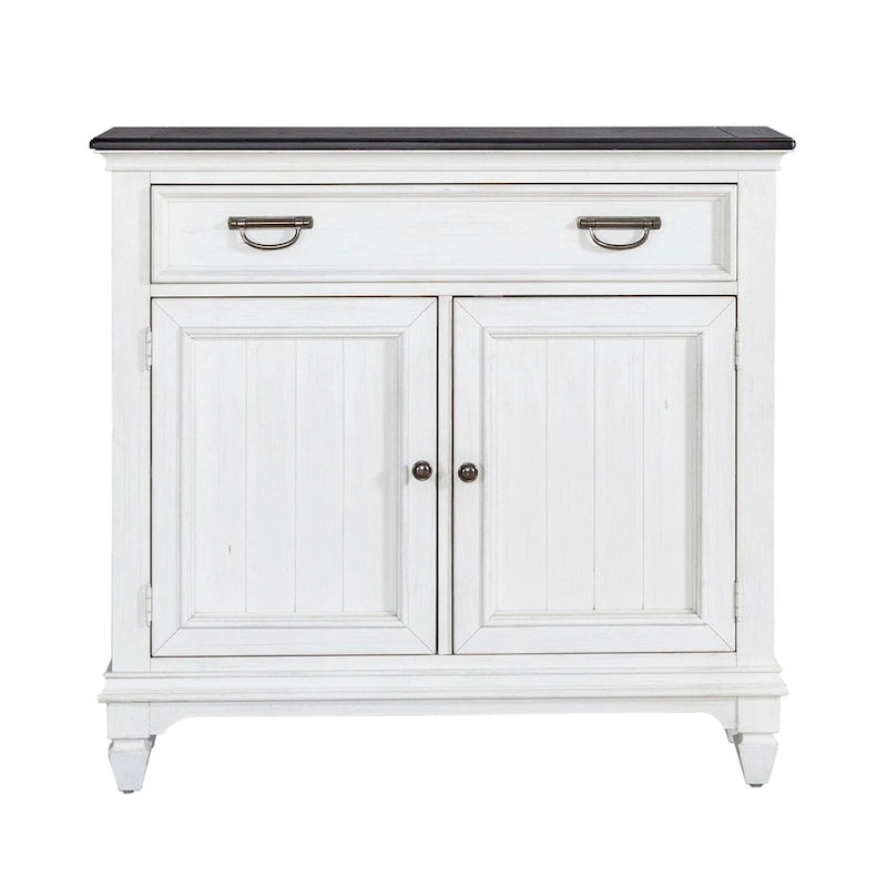 Console de couloir d'appoint 42 po Allyson Park Blanc Charbon Brossé