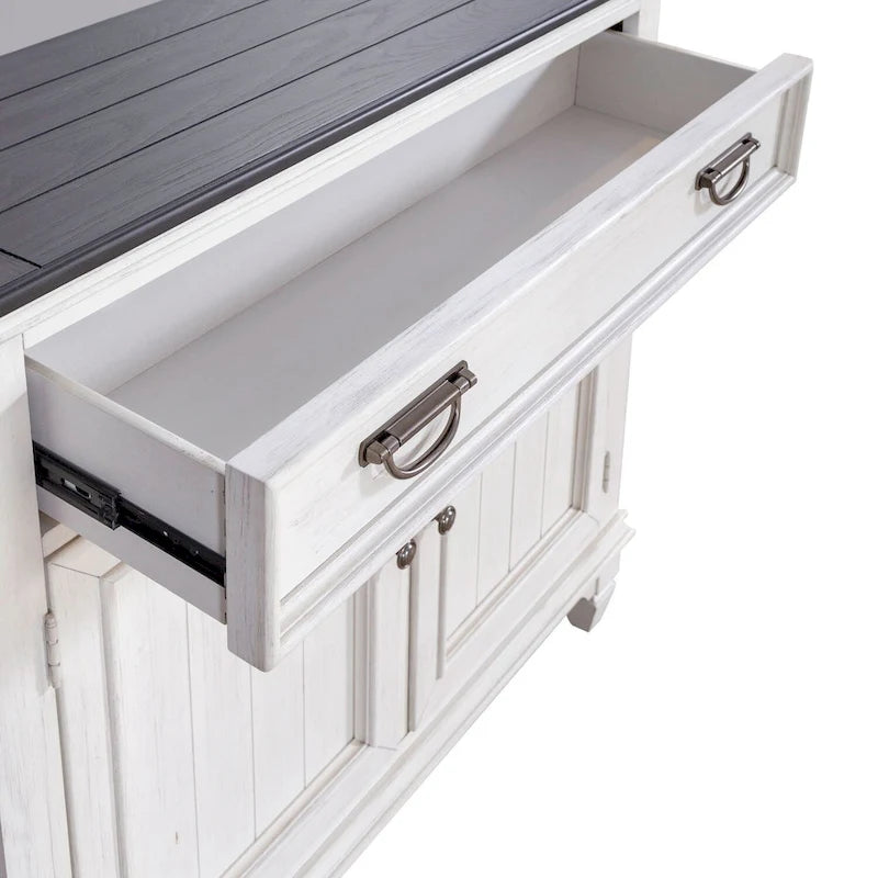 Console de couloir d'appoint 42 po Allyson Park Blanc Charbon Brossé