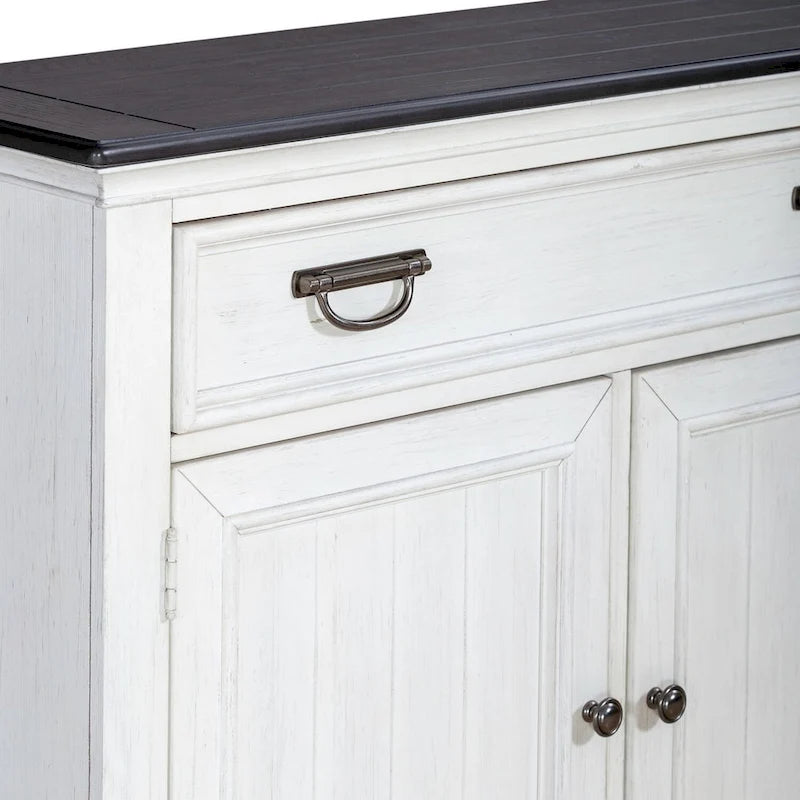 Console de couloir d'appoint 42 po Allyson Park Blanc Charbon Brossé