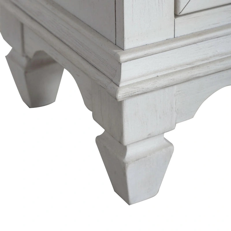 Console de couloir d'appoint 42 po Allyson Park Blanc Charbon Brossé