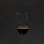 Armoire d'appoint Sloan en bois massif brun foncé avec cadre en métal noir