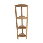 Étagère d'angle en teck Fiji 50 (128cm) 4 niveaux
