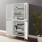 Meuble de rangement pour garde-manger Crosley Roarke avec huche à porte vitrée