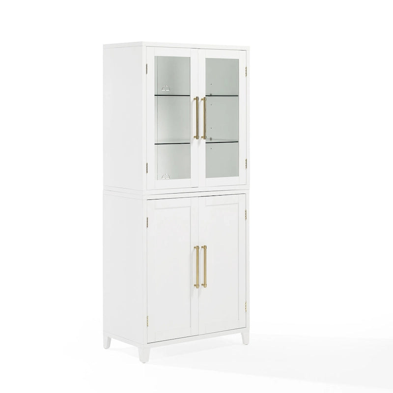 Meuble de rangement pour garde-manger Crosley Roarke avec huche à porte vitrée