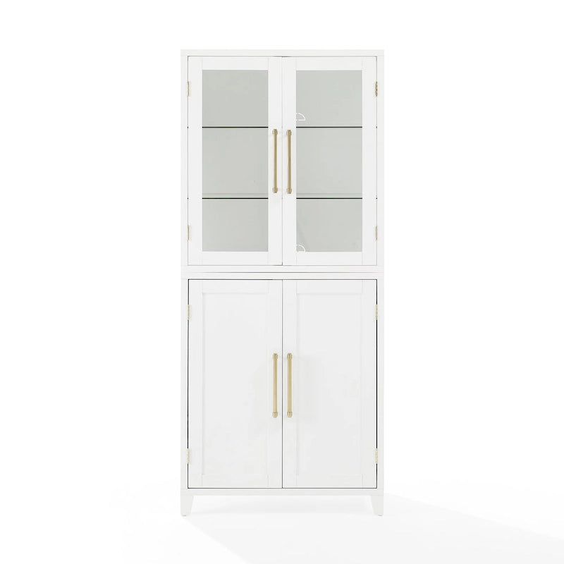 Meuble de rangement pour garde-manger Crosley Roarke avec huche à porte vitrée