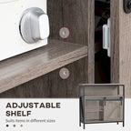 HOMCOM Buffet de ferme, meuble de cuisine, avec porte coulissante de style grange et étagère réglable pour salon, gris